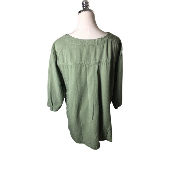 Celtic & Co Top Women's Size 12 Green Short Sleeve Lyocell - Picture 2 of 8